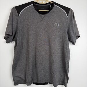 The North Face Mens FlashDry Performance T-Shirt Grey Black XL Short Sleeve